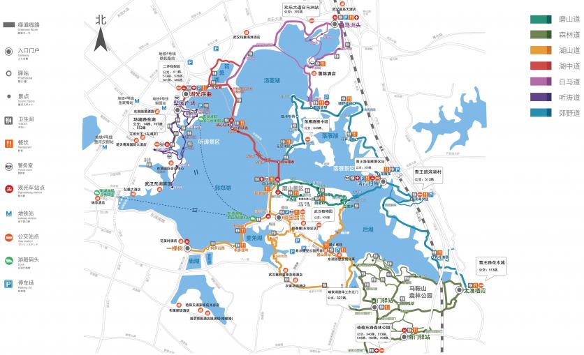 东湖绿道地图及路线入口图(高清)